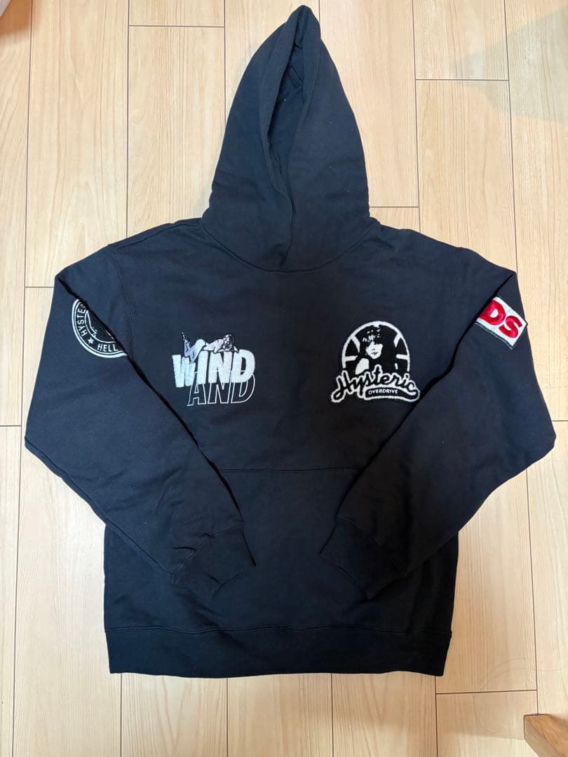 黒M HYSTERIC GLAMOUR WIND AND SEA パーカー - メルカリ