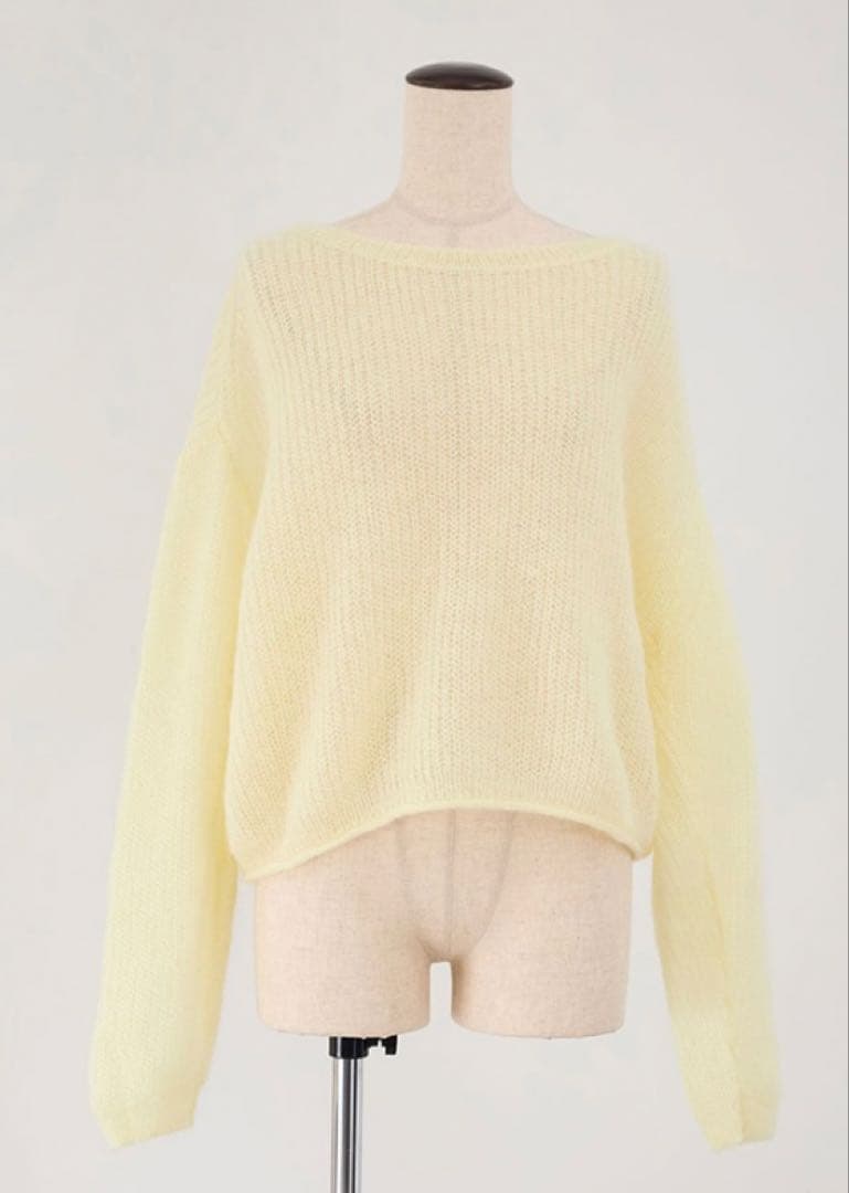 新品・未使用‼️】FORME 東原亜希 シアーモヘアニット ライトイエロー