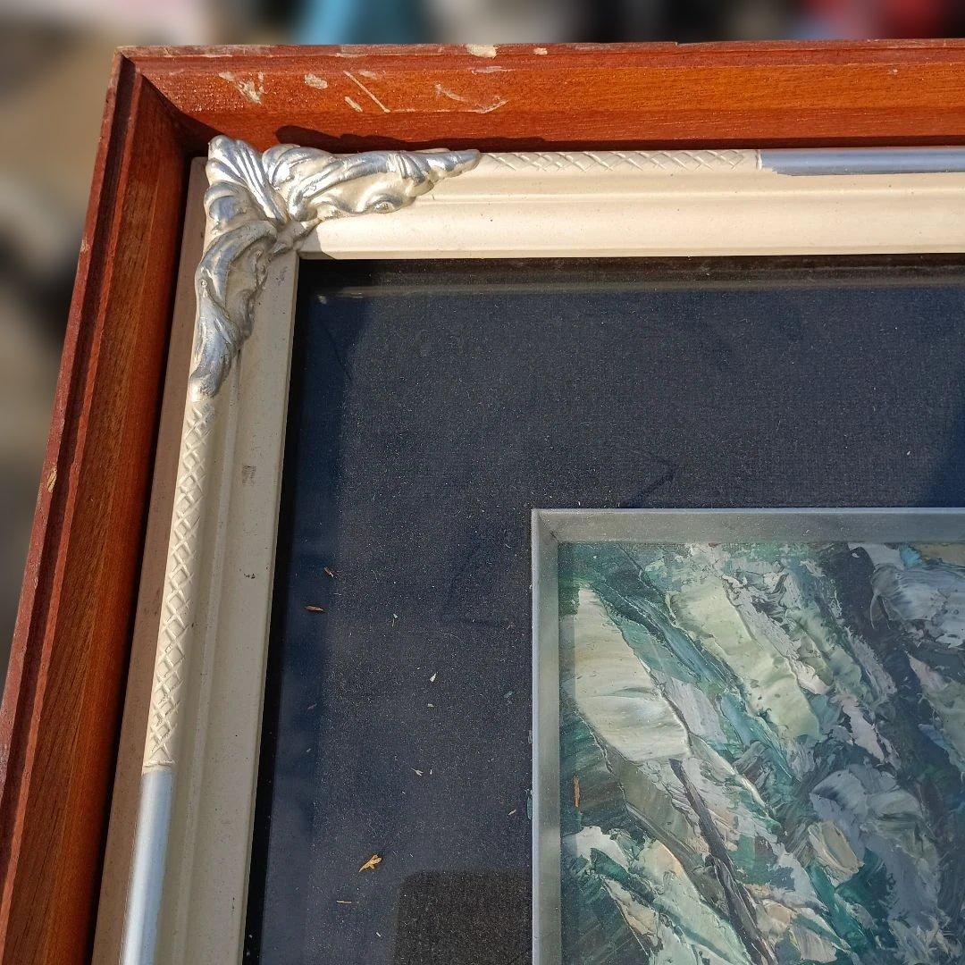 5191)西沢栄一　油絵F6号　額装