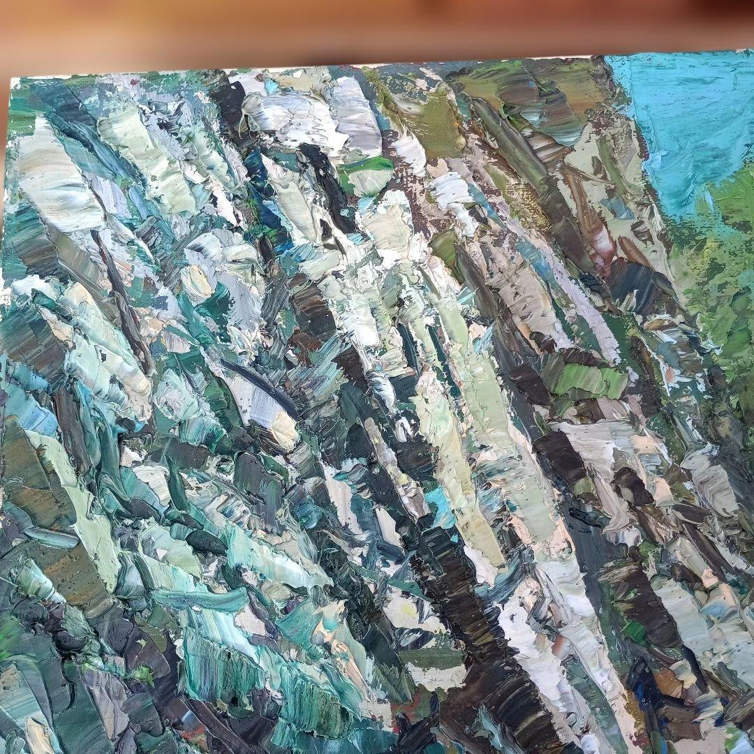 5191)西沢栄一　油絵F6号　額装