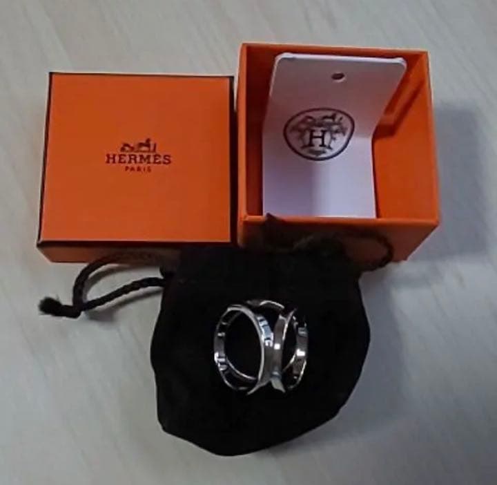 エルメススカーフリング トリオシルバー（新品) - メルカリ