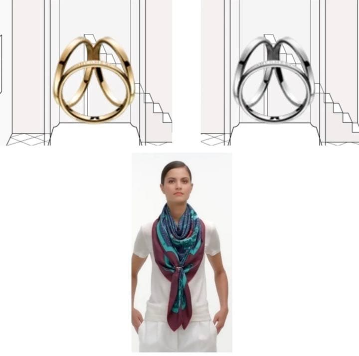 エルメススカーフリング トリオシルバー（新品) - メルカリ