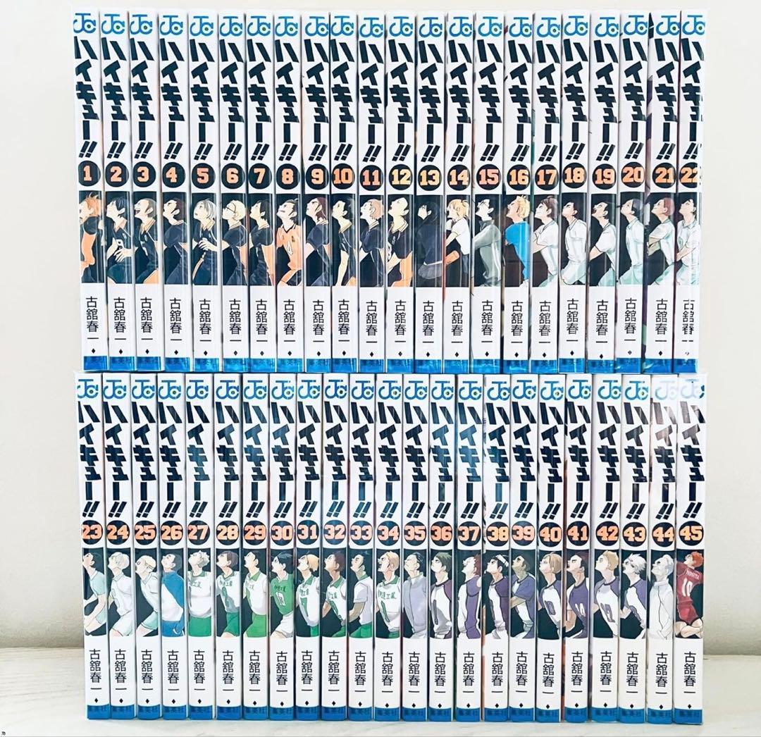 ハイキュー!! 全巻セット + イラスト集、小説 ハイキュー 全巻 全巻セット 1~45巻 +α イラスト集 ショーセツバン