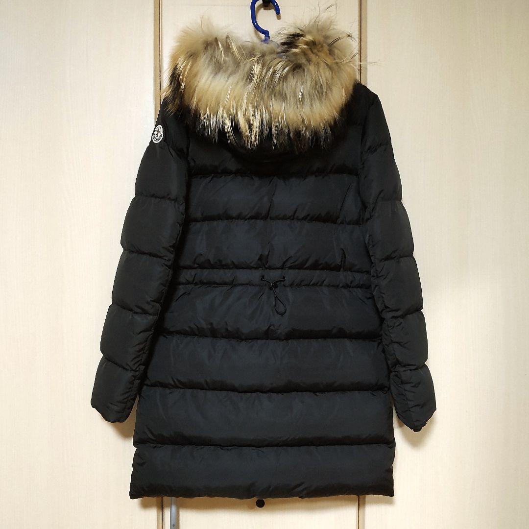 美品 モンクレール フラゴン FRAGON ダウンコート タヌキファー 黒 S