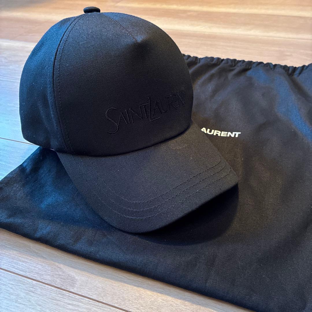 極美品SAINT LAURENT】サンローラン57㎝ キャップ 専用袋付き - メルカリ