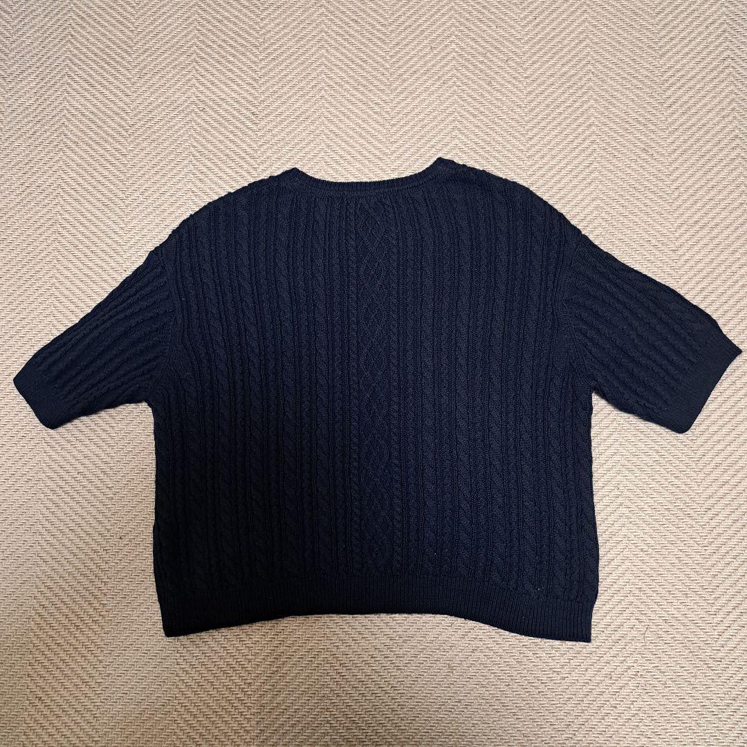 本日削除】【美品】MACPHEE マカフィー ネイビー 半袖ニット S - メルカリ