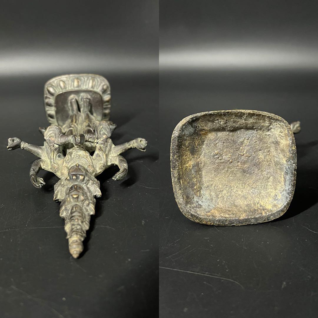 江戸後期 十一面観音菩薩像 古銅 多臂 仏像 高さ19cm◎仏教美術◎古