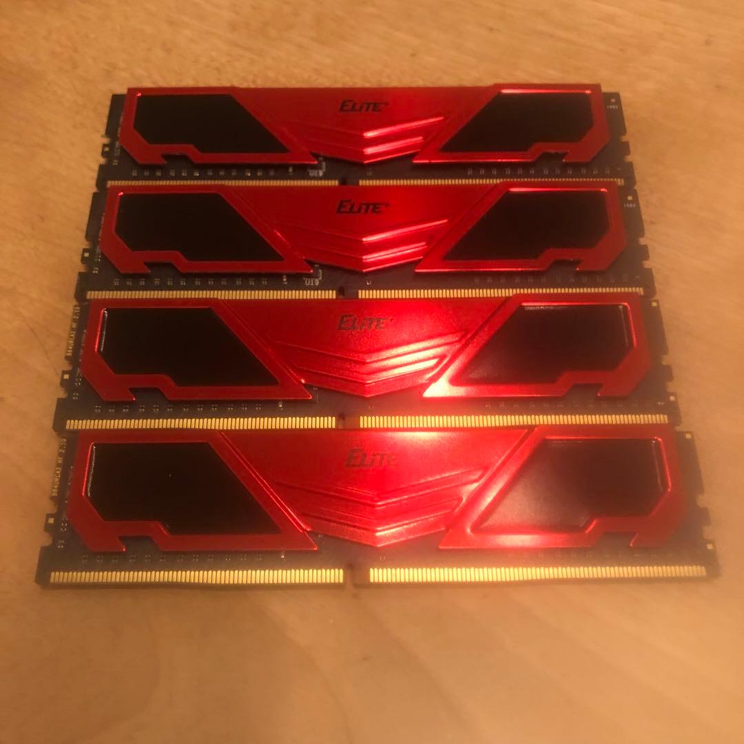TEAMGROUP Elite 8GB DDR4 2666MHzメモリ4枚セット - メルカリ