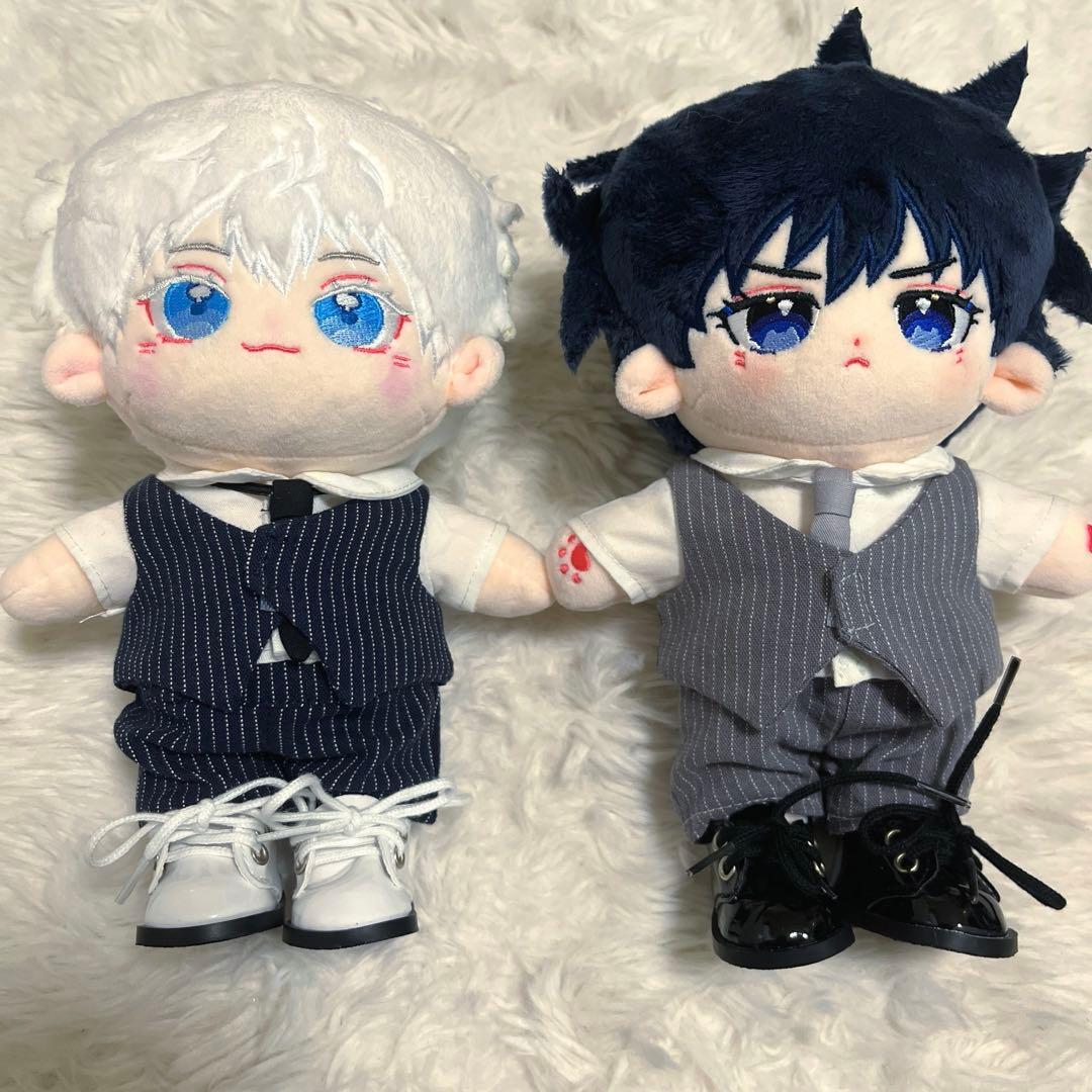呪術廻戦 属性 五条悟 & 伏黒恵 20cm 着せ替えぬいぐるみ - メルカリ