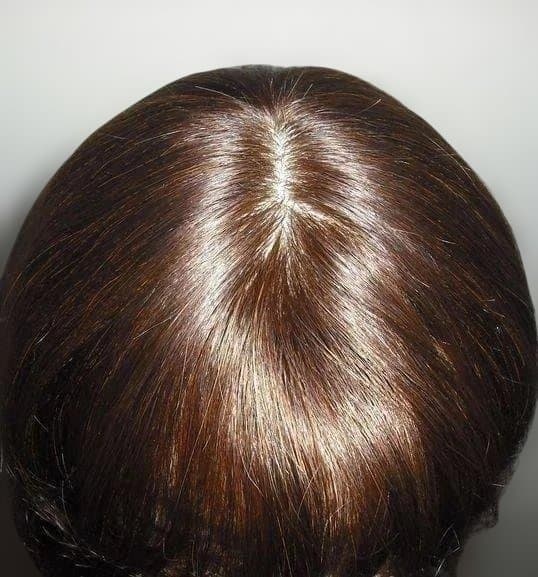 人毛 テープ留め対応可ウィッグ ブラウンインナーカラー スーパー