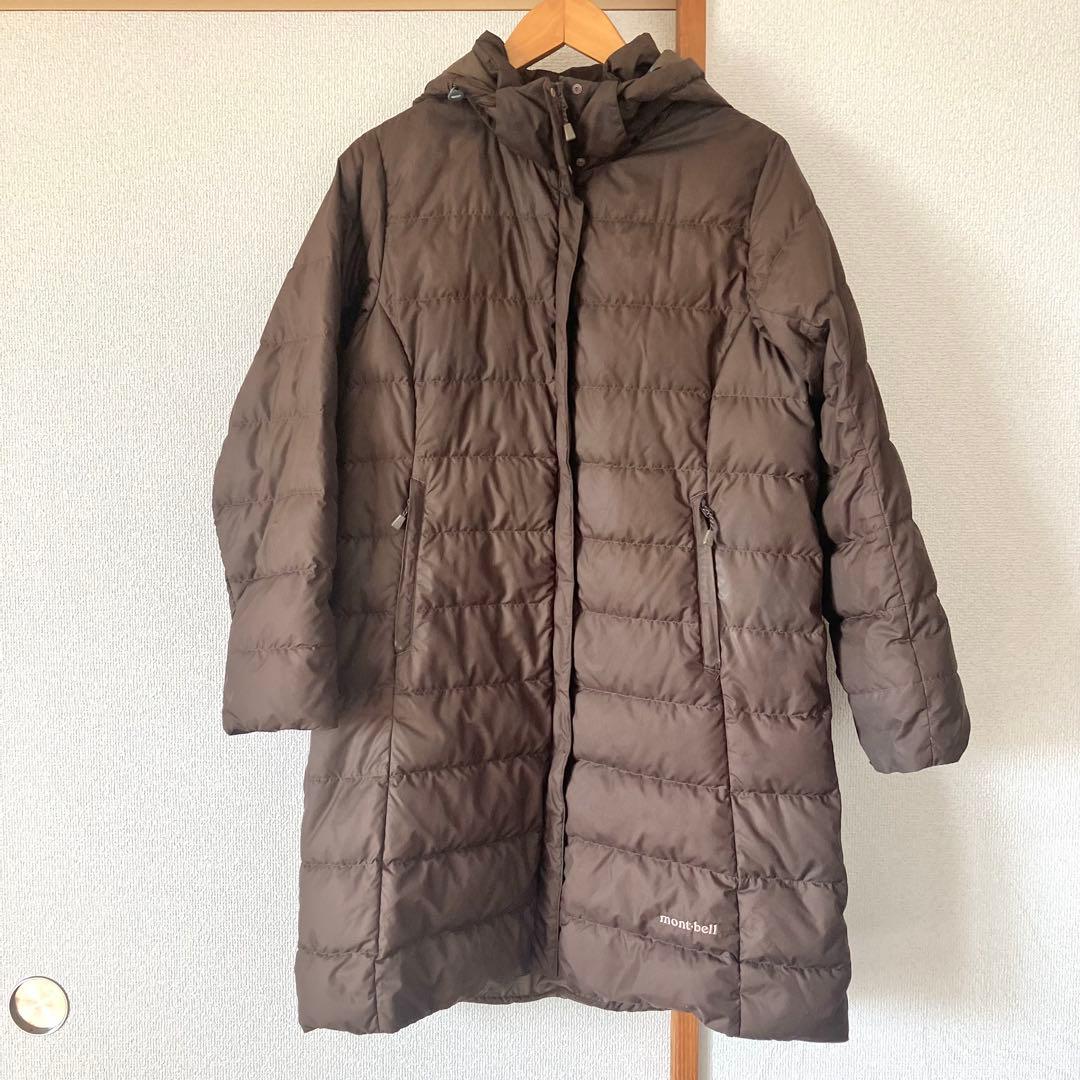 モンベル　トラベルダウンロングコート　袋付　ブラウン　L トラベルダウンロングコート Women's｜モンベル