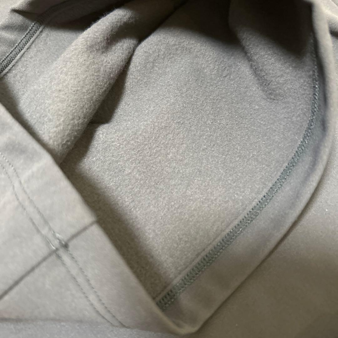 andar Airywinセミ裏起毛ワイドレギンス ロング S エボニーグレー