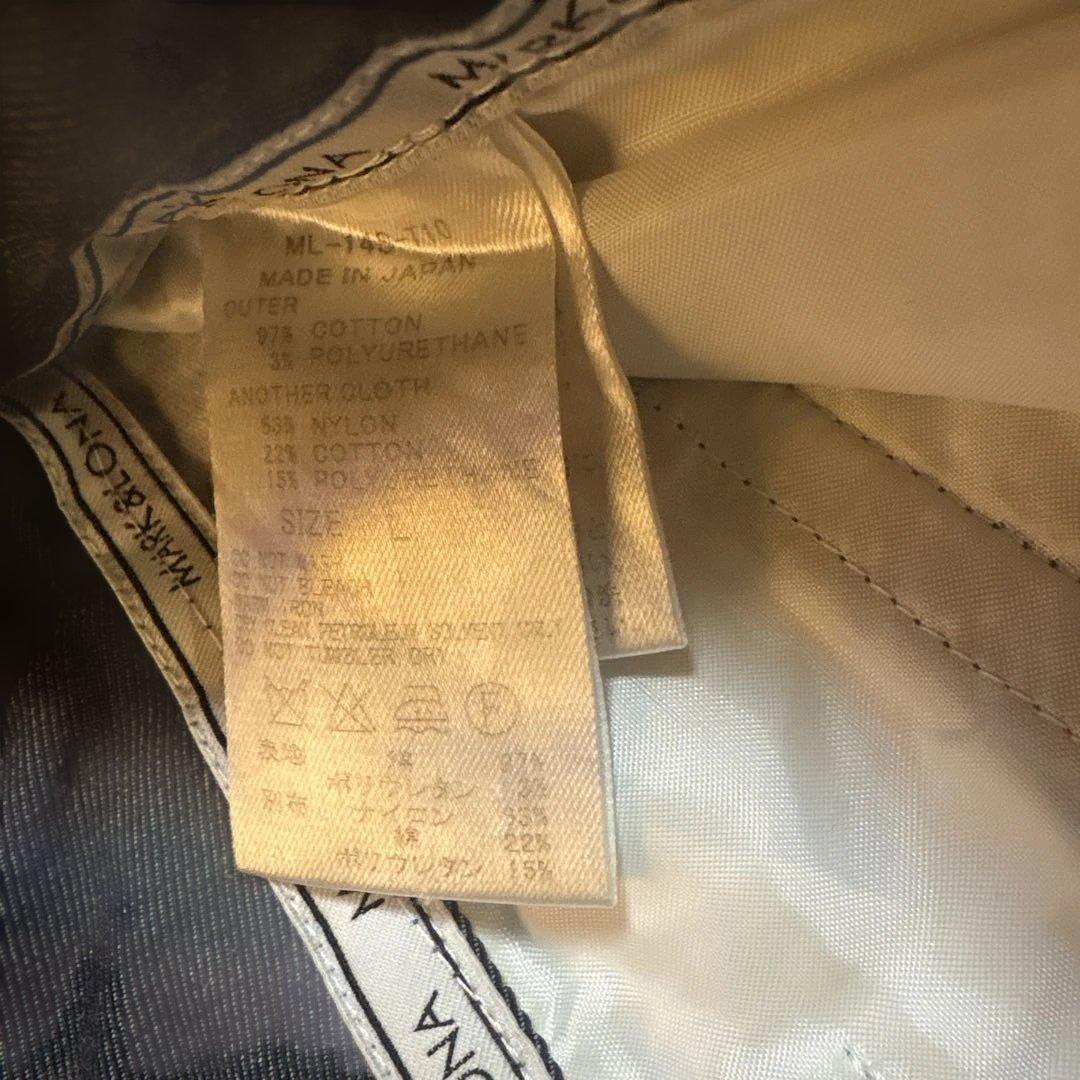 MARK & LONA 幾何学模様パンツ Lサイズ ネイビー系 - メルカリ