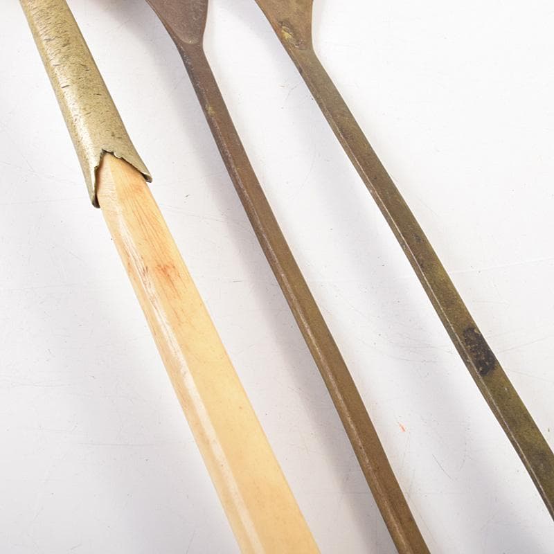 こうちゃん様専用 朝鮮美術 李朝 古銅 薬匙 銅匙 柄杓 5点 V R7507