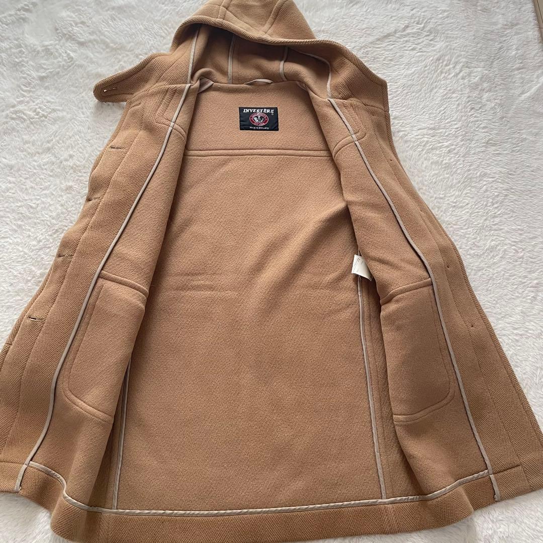 美品✨インバーティア ダッフルコート ヘリンボーン ベージュ 比翼 M