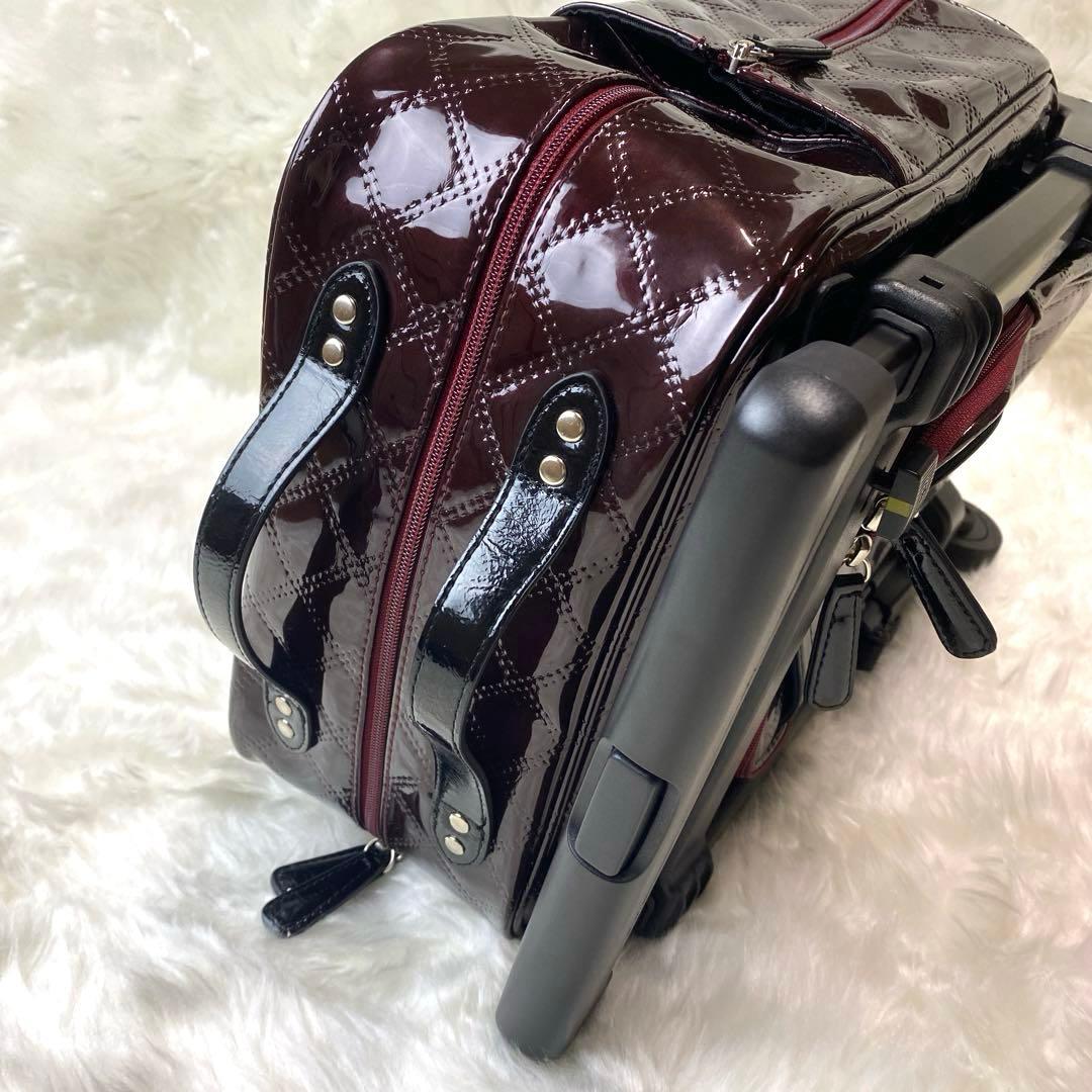 SWANY スワニー キャリーバック ボルドー エナメル エマイロ 旅行鞄