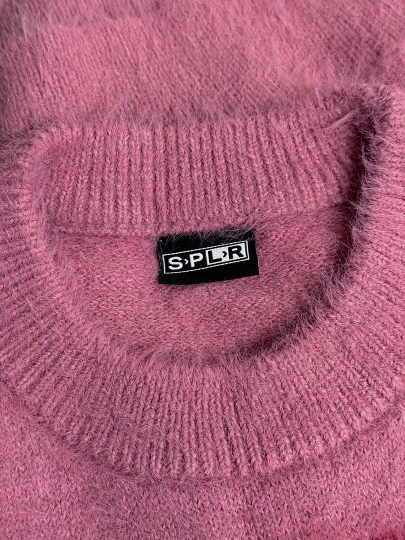 ANGEL オーバーサイズ グラデーションロゴ ニット ピンク - メルカリ