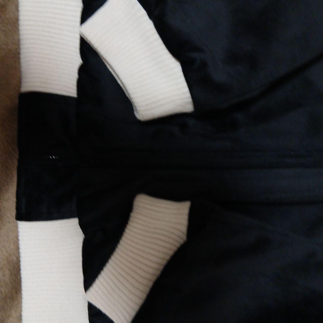 新品HOUSTON ヒューストン 別珍 スカジャン トナカイ 龍 ブラック L