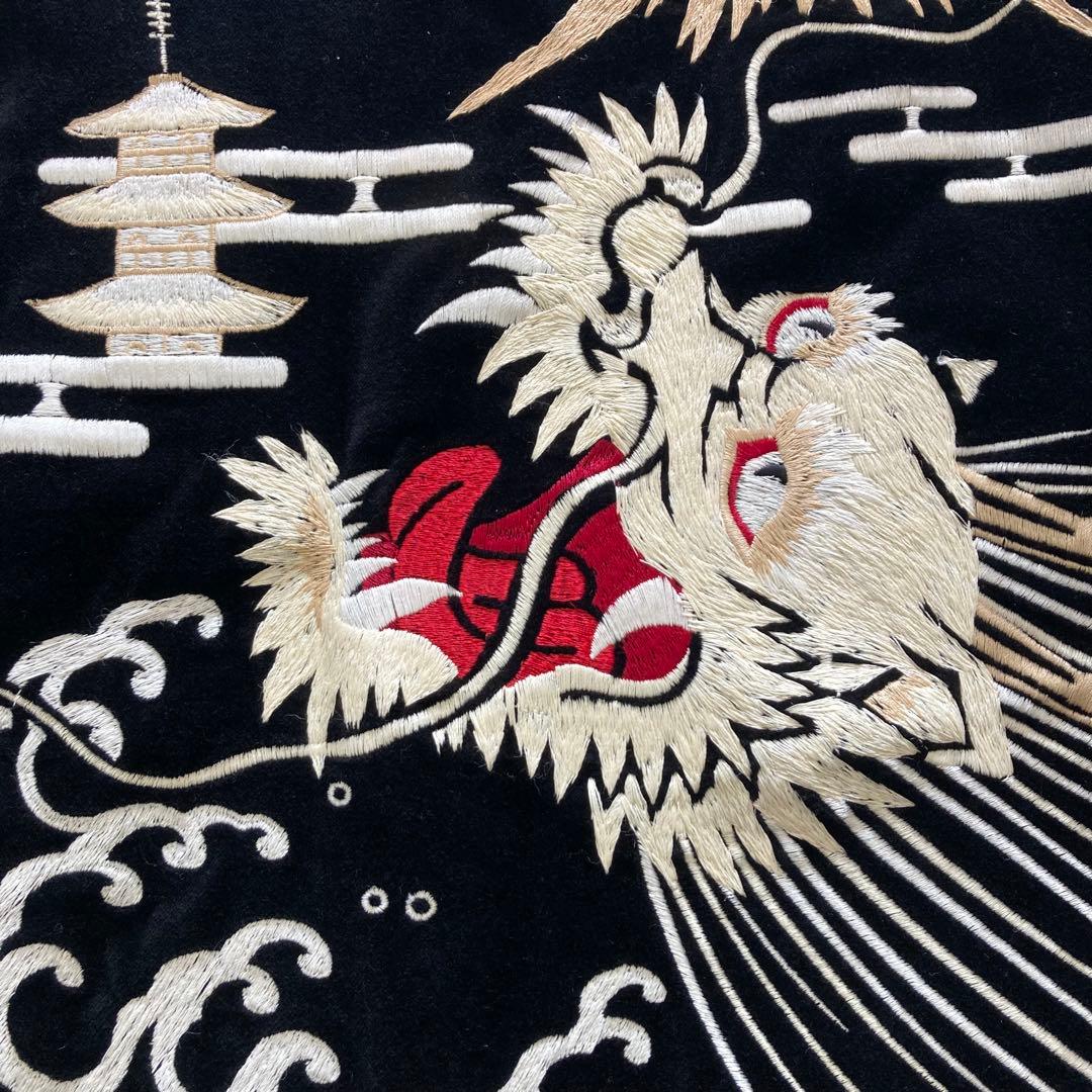 クロップドヘッズ 別珍 スカジャン リバーシブル ベロア 龍 富士山