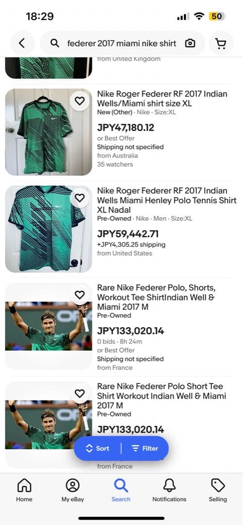 SabR様専用】【未使用】フェデラー 2017 優勝モデル ナイキ - メルカリ