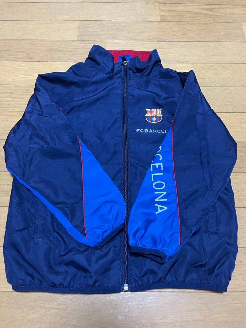 FCバルセロナ ウィンドブレーカー ネイビー - メルカリ