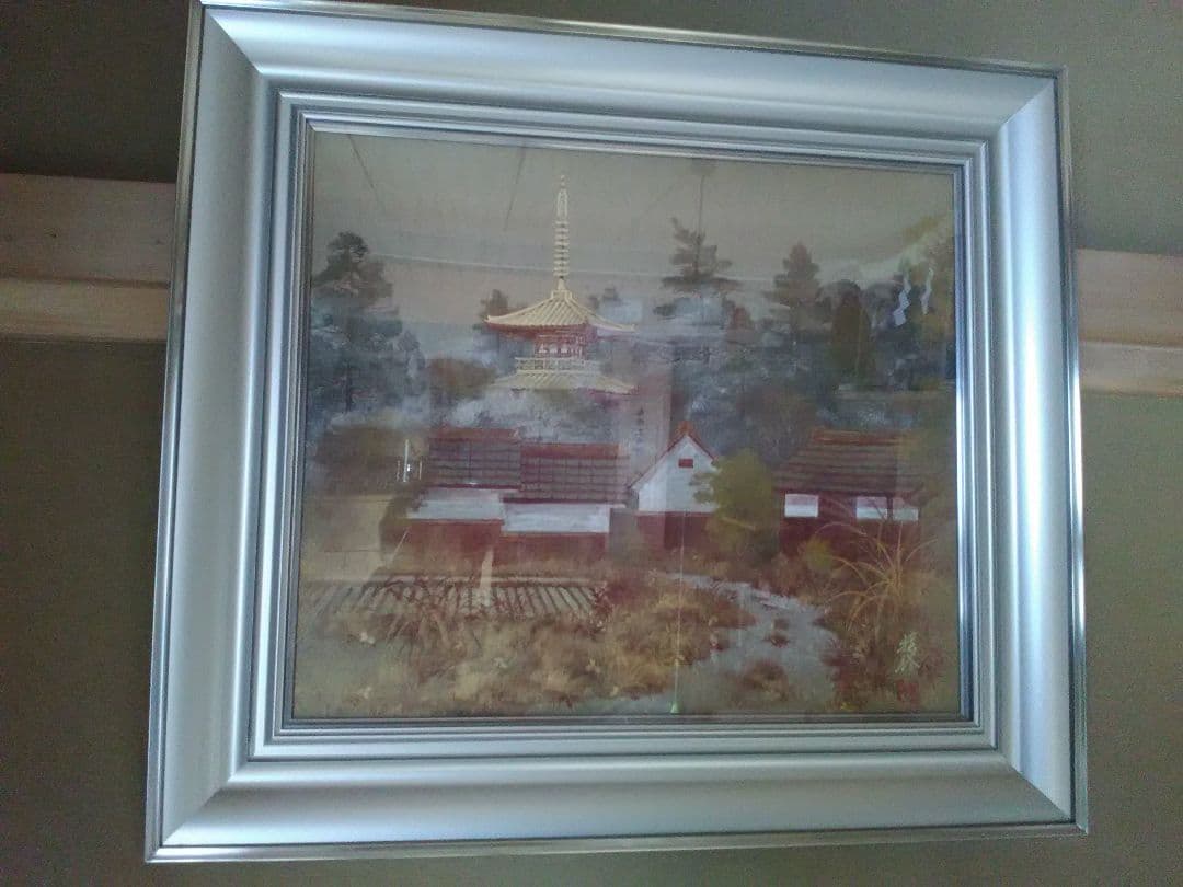 世界文化遺産 奈良 斑鳩の里 17番札所 法起寺(日本画) 土屋雅裕72×65