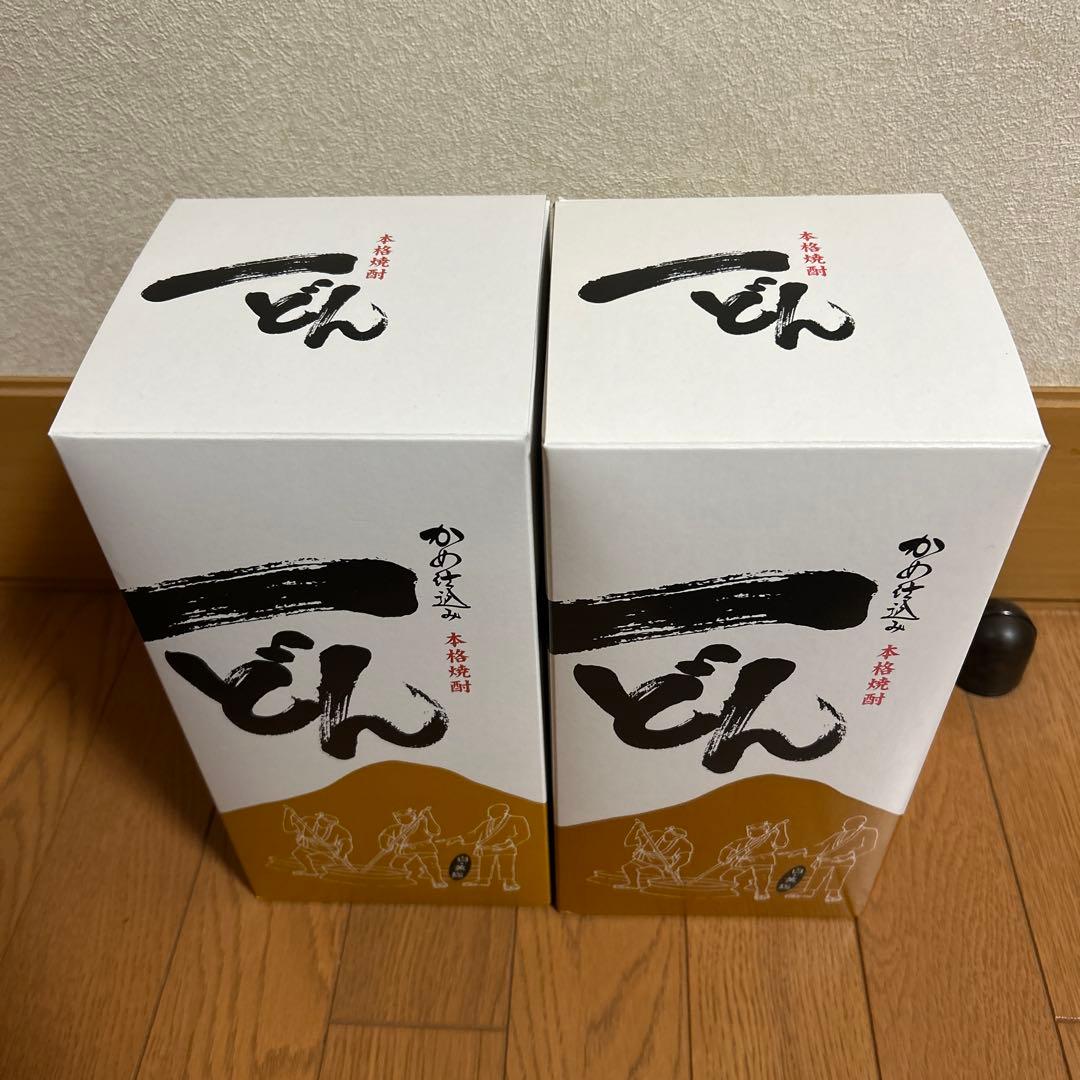 かめ仕込み　本格焼酎　一どん 1800ml 2本セット 楽天市場】本格芋焼酎 かめ仕込み 一どん（いっどん） 1800ml （専用