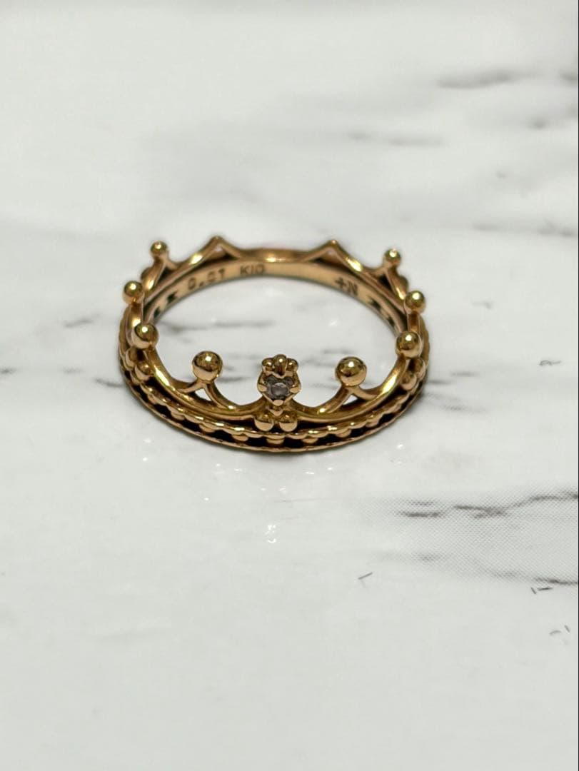 NOJESS K10 ゴールド クラウンデザインリング - メルカリ