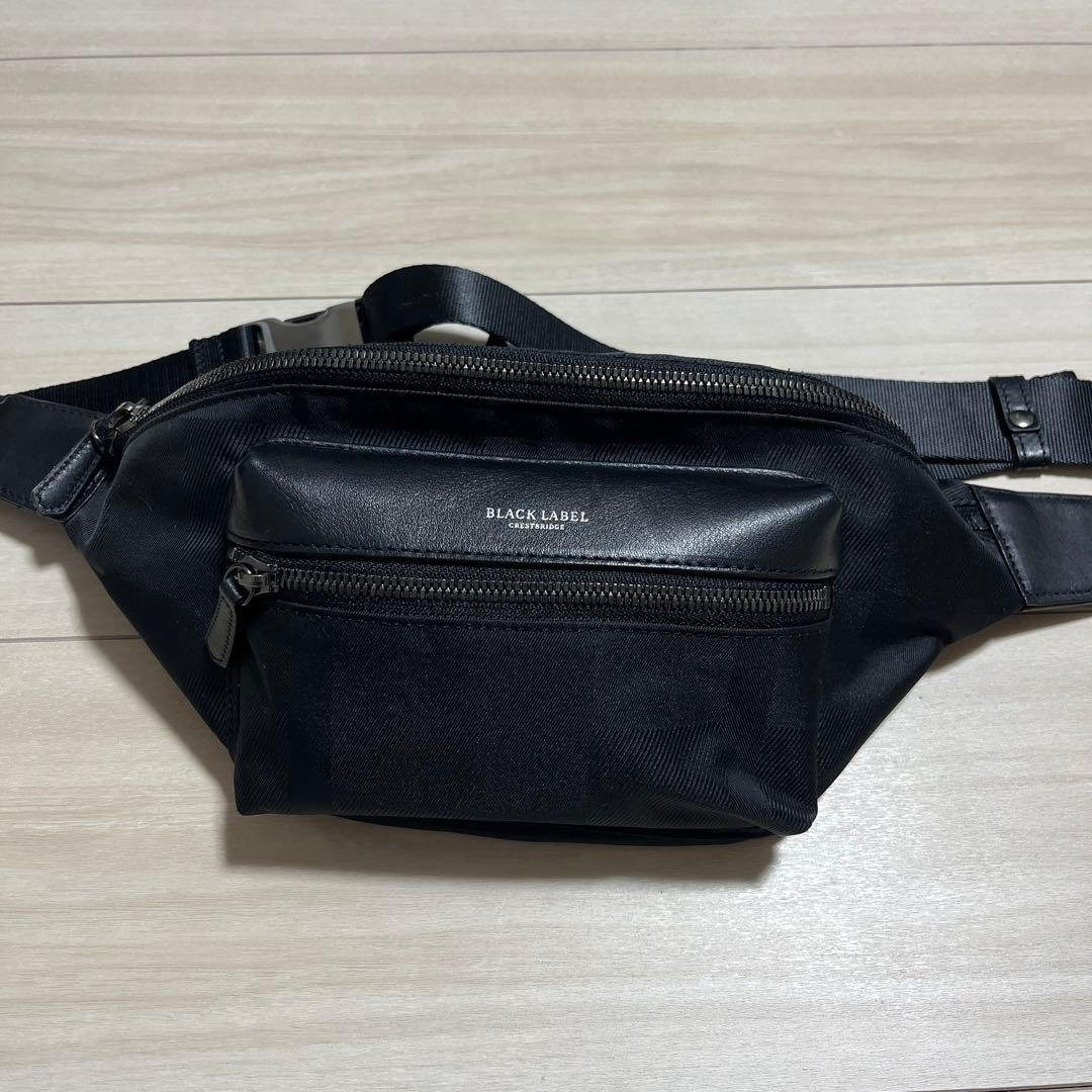 ブラックレーベル クレストブリッジ ウェストボディバッグ チェック