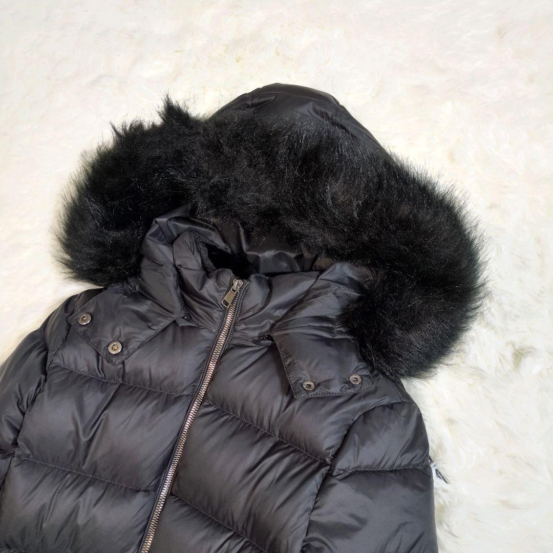 ZARA ザラ ダウンコート 2way ファー ダックダウン ベルト ブラック