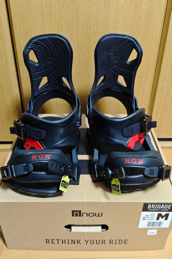 NOW BRIGADE ビンディング Mサイズ ブラック 美品】 NOW BRIGADE バインディング Mサイズ(25〜28.5㎝) - メルカリ