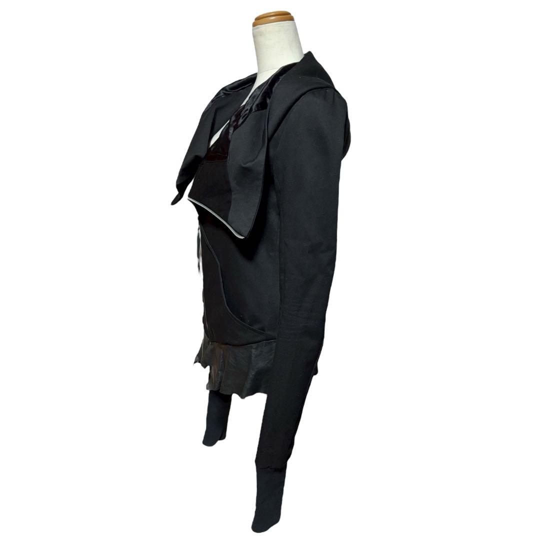 EKAM 00s archive jacket レザー×ツイル フードジャケット - メルカリ