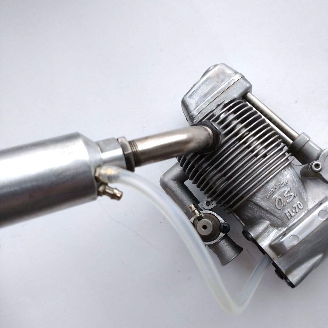 ラジコン飛行機 エンジン OS FL-70 4ストローク マフラー付き