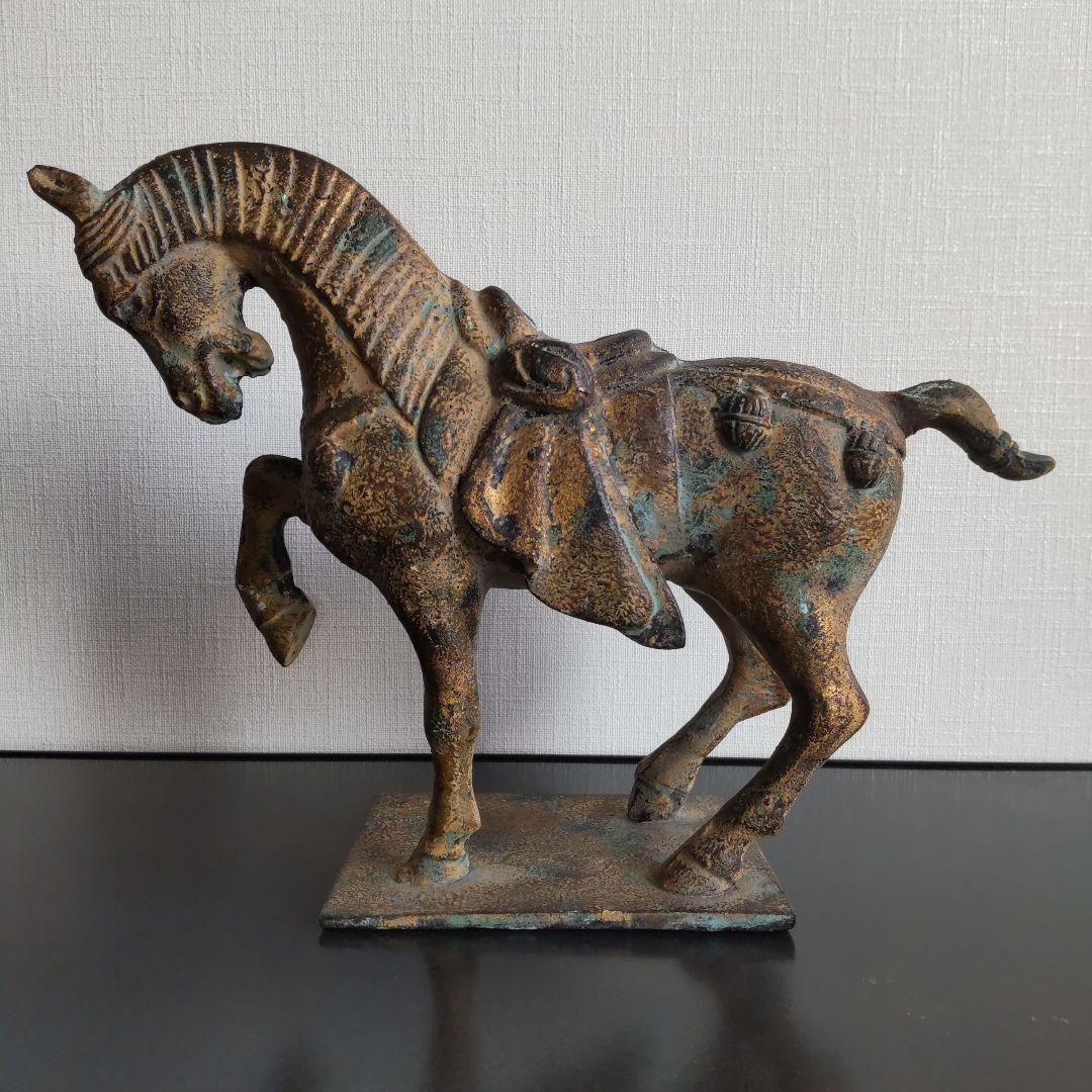 最終お値下げ】青銅風 馬 置物 オブジェ 重さ約2kg アンティーク