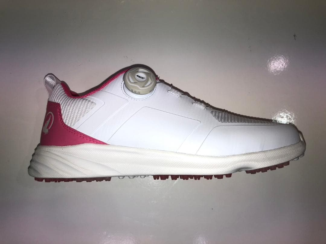 ホンマ ダイヤル式 スパイクレスシューズ U WHITE/PINK 24.5cm