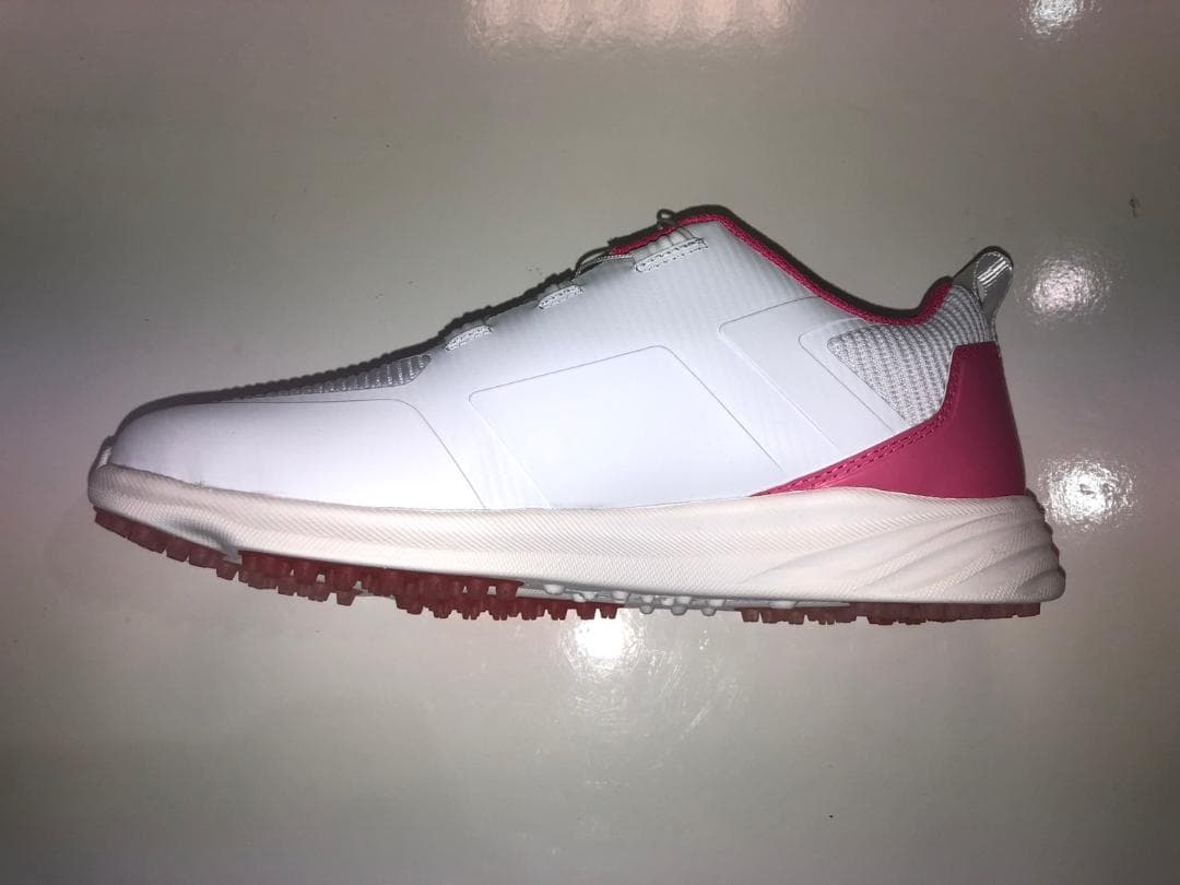 ホンマ ダイヤル式 スパイクレスシューズ U WHITE/PINK 24.5cm