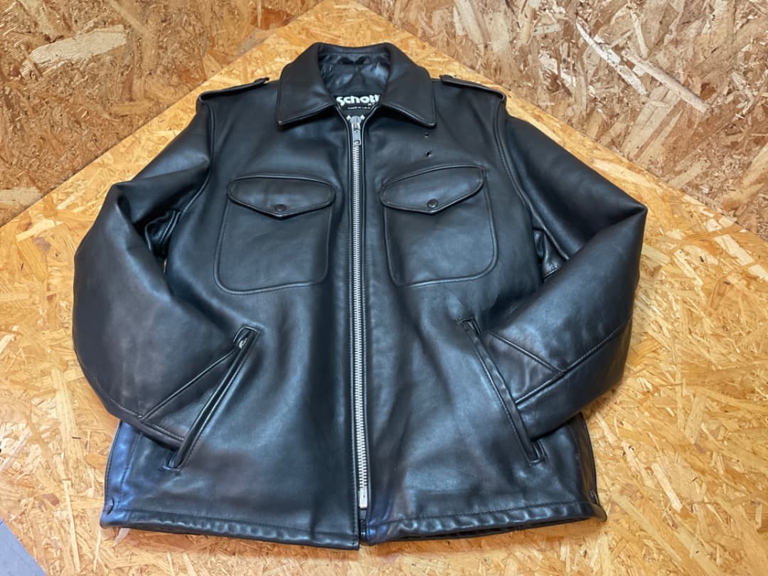 Schott ショット USA製 602 レザー ポリスマンジャケット 38 - メルカリ