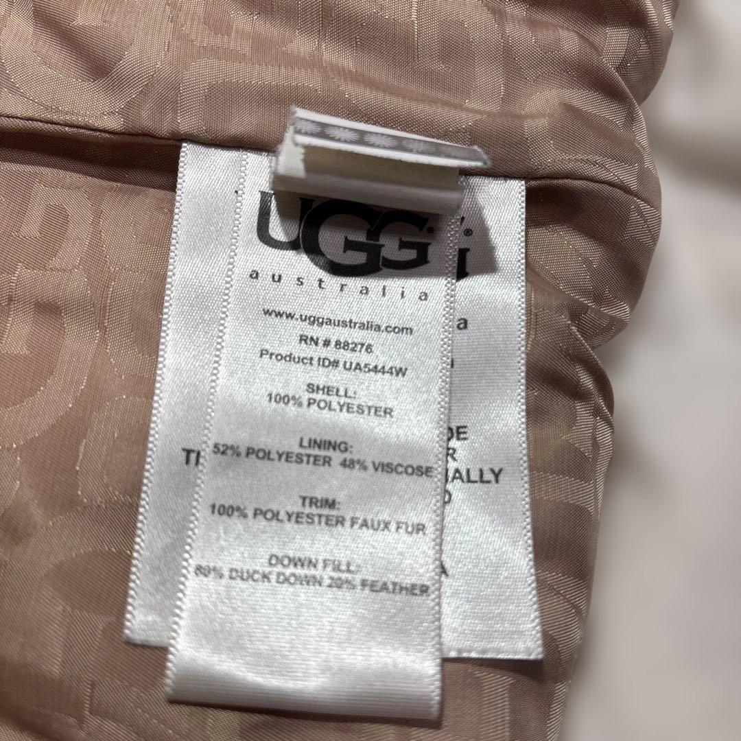 UGG アグ ダウンジャケット 裏地総柄 ボア フード付き レディース S