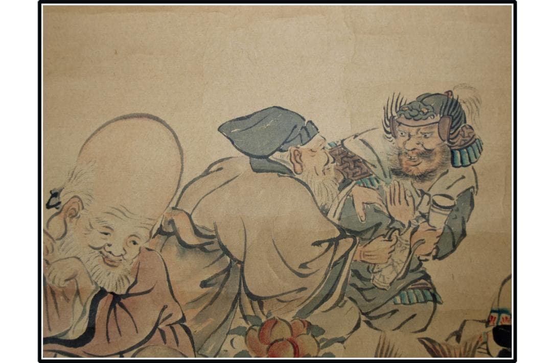 古民家整理品　日本江戸時代肉筆掛け軸そ※1激安骨董品 X1013C3-2