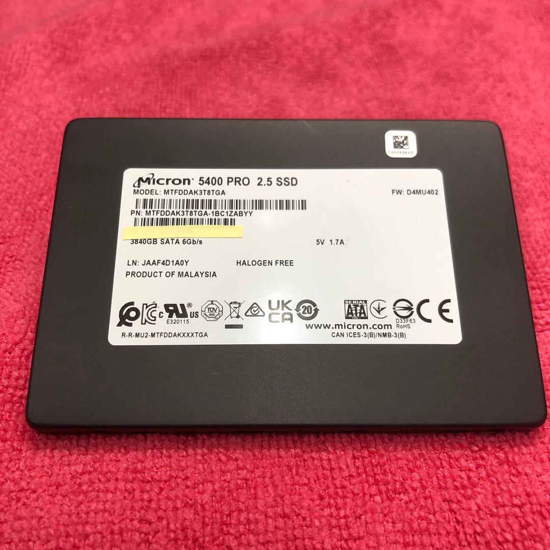 内蔵型SSD Micron MTFDDAK3T8TGA-1BC1ZABYY 3.8TB SSD