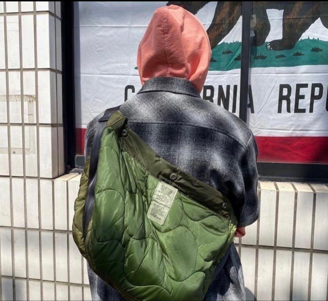 US アス　米軍M-65 ライナー　リメイクバック　キムタク Messenger 希少色 Usキムタク 木村拓哉 M-65 Quilted Liner メッセンジャーバッグ