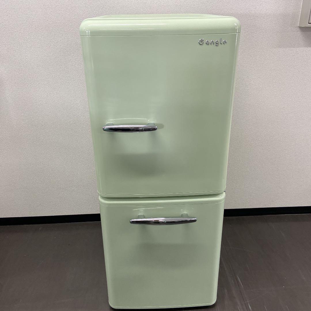 ☆美品 高年式 レトロ風☆gangle エディオン冷蔵庫ANG-RE151-A1 - メルカリ
