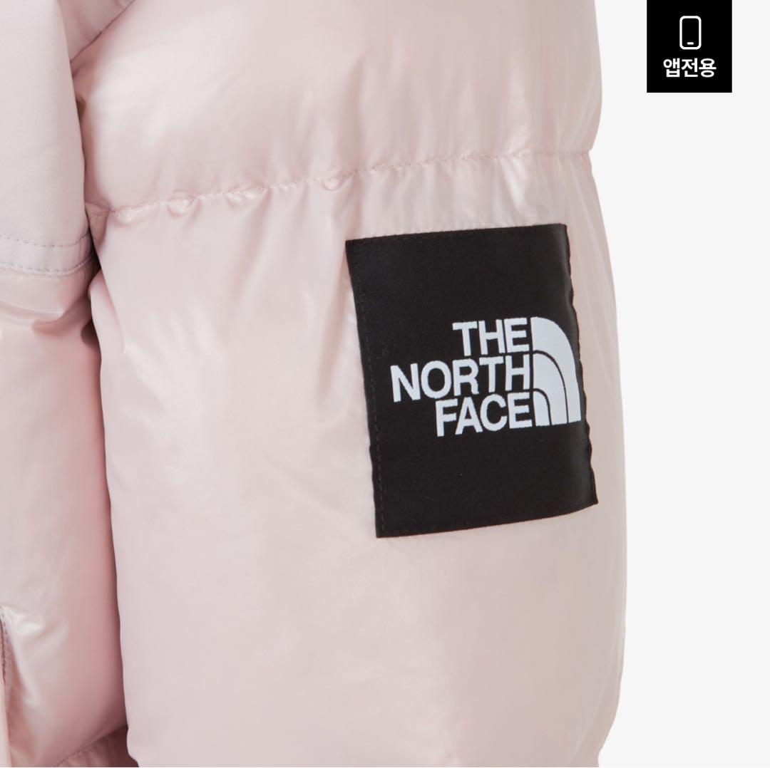 韓国限定 ピンク ベビーピンク ヌプシ ダウン ショート丈 ホワイト