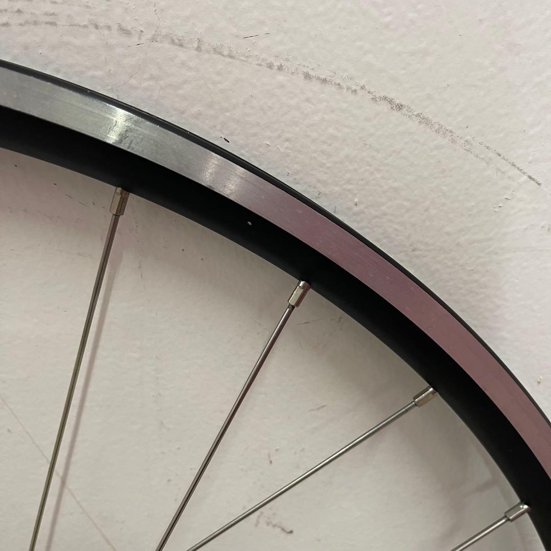 グランコンペ廃盤カラーハブ 手組みピストホイール(後輪) 片側ネジ山