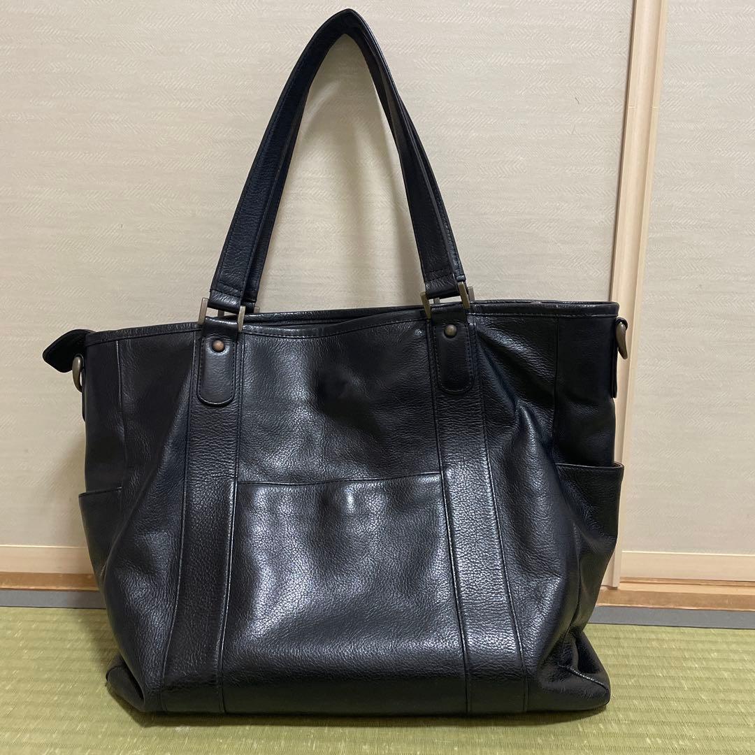 sot ZEBUレザー 2wayトートバッグ （ショルダーベルト付き） 美品】sot トートバッグ ZEBU レザー 2way ブラック A4収納可 - メルカリ