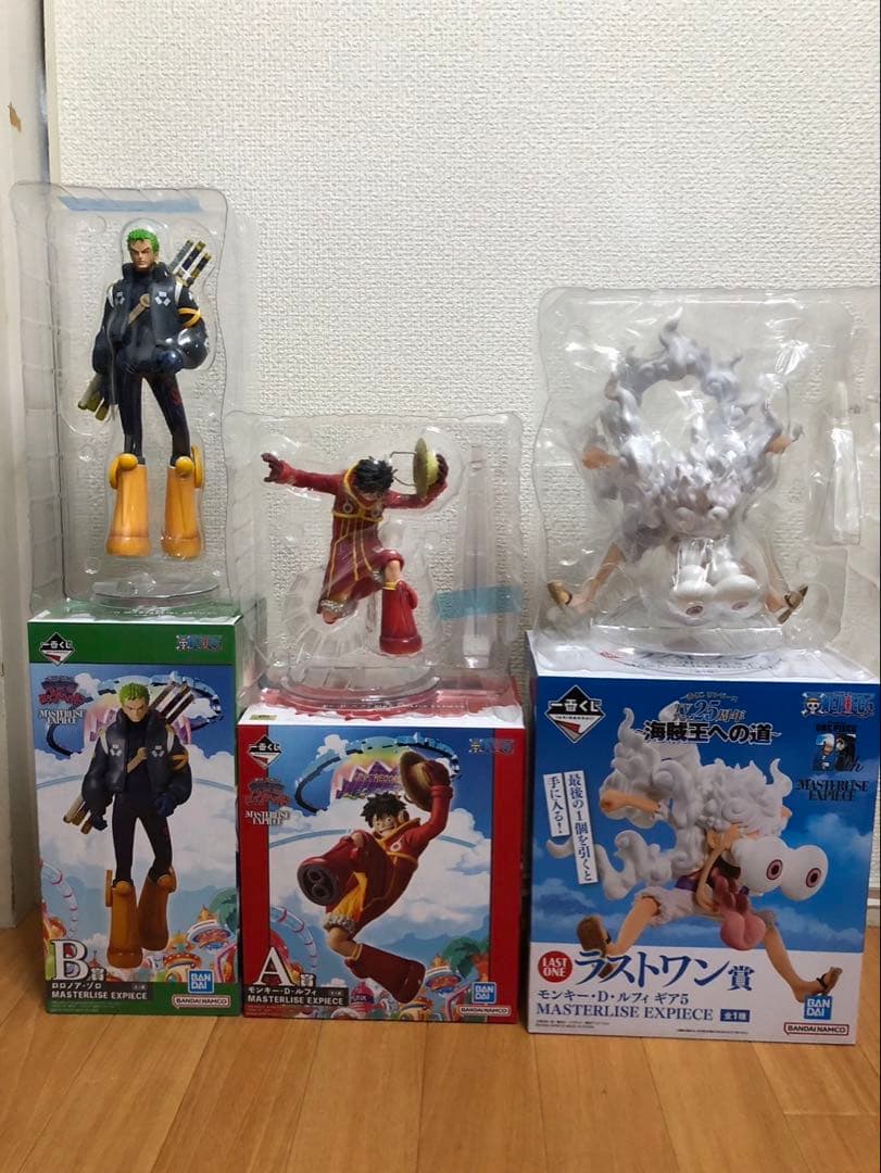 ワンピース 一番くじ ギガントネーム未開封 開封品フィギュア3点