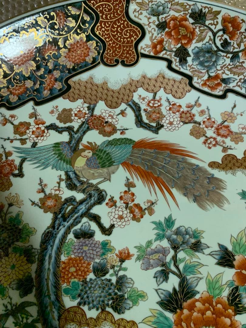 60cm⭐︎有田焼⭐︎古伊万里⭐︎弥左エ門作⭐︎飾皿 - メルカリ