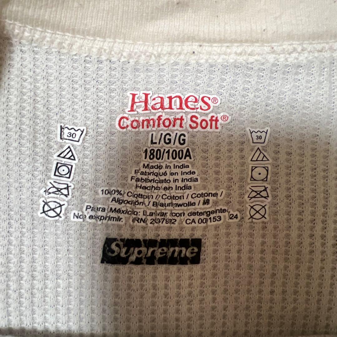 supreme hanes thermal 骸骨 ロンt - メルカリ
