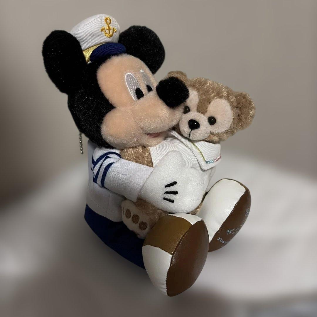 ぬいぐるみバッジ ミッキー ダッフィー ハートフェルトレターズオブ