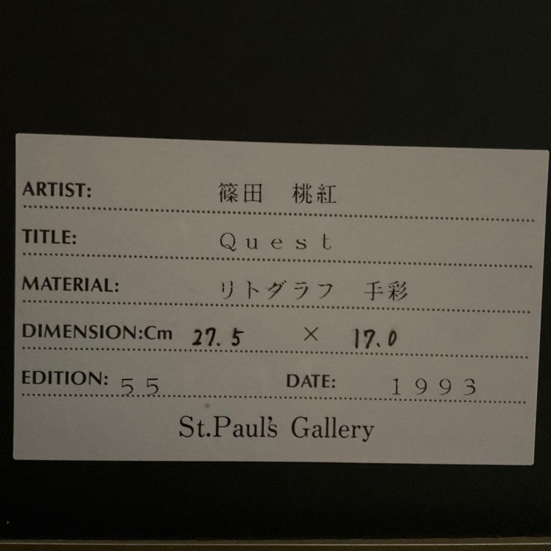 篠田桃紅 リトグラフ Quest 54/95 1993年制作 - メルカリ